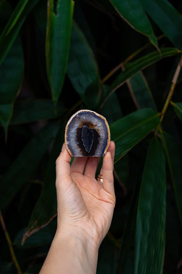 Blue Lace Agate Cave with Druzy